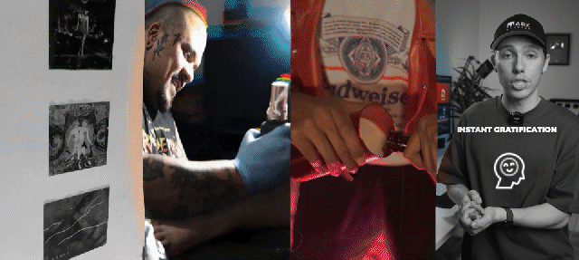 Fundo dinâmico com cenas de edição de vídeo